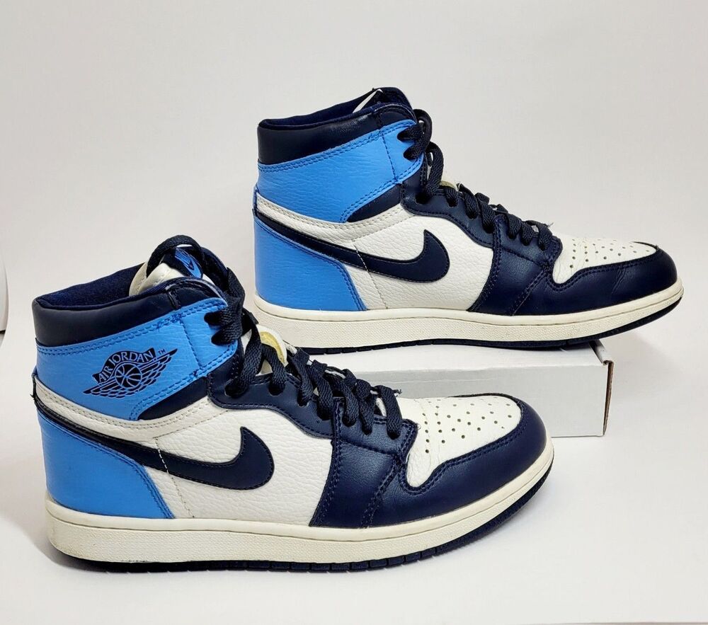 Nike Air Jordan 1 Retro High OG "Obsidian / University blue, Men's Size 8, EUC!